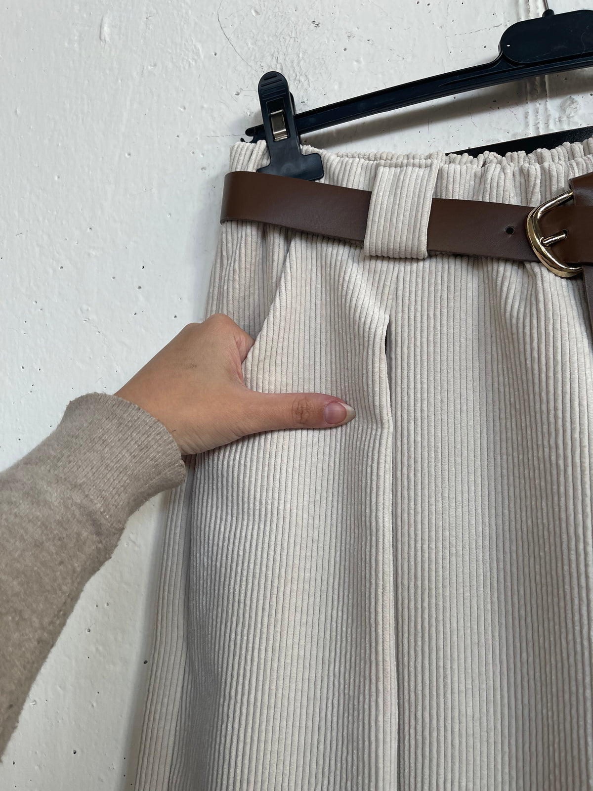 Pantalone velluto cento righe