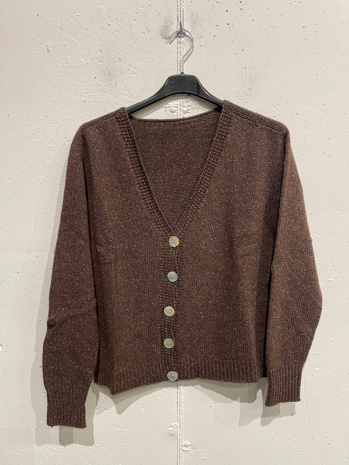Cardigan in misto cachemire in fantasia
