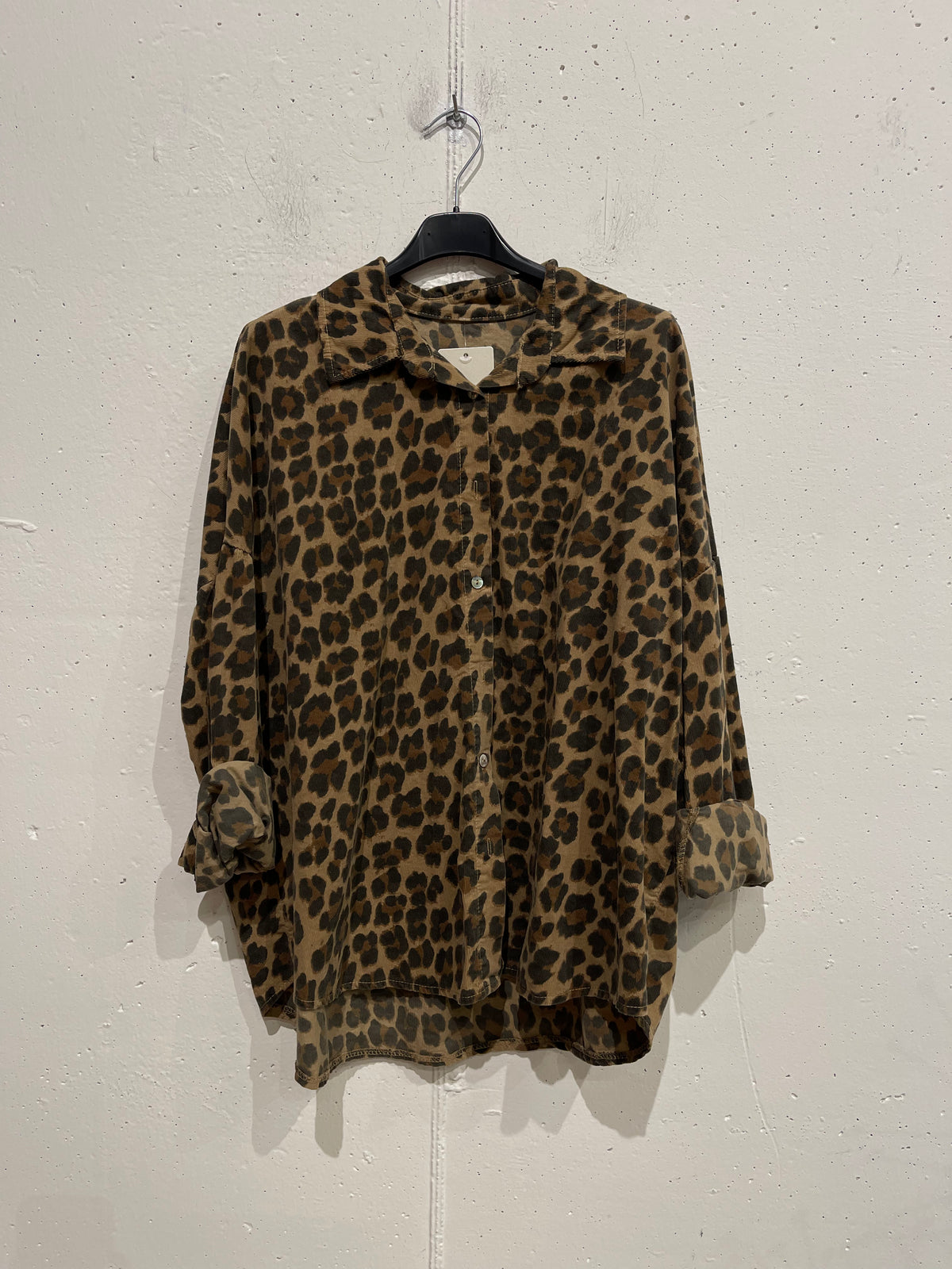Camicia leopard in velluto