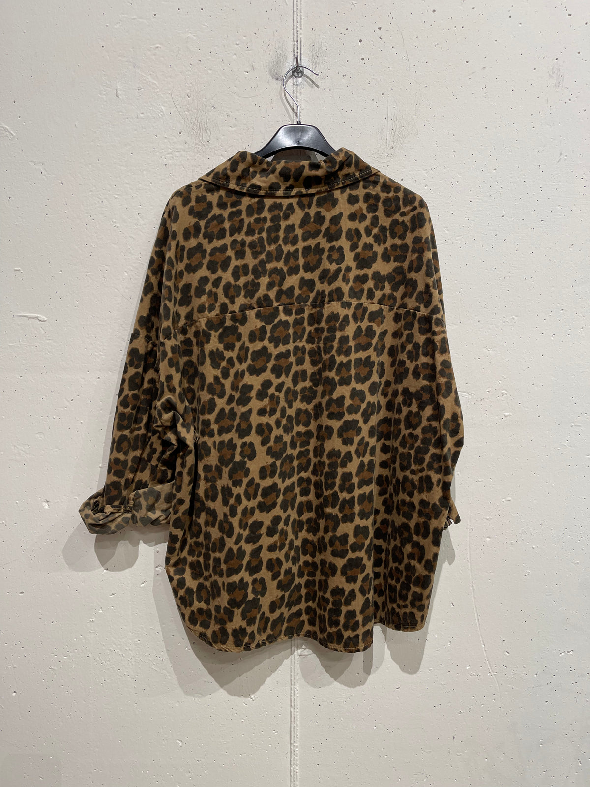 Camicia leopard in velluto