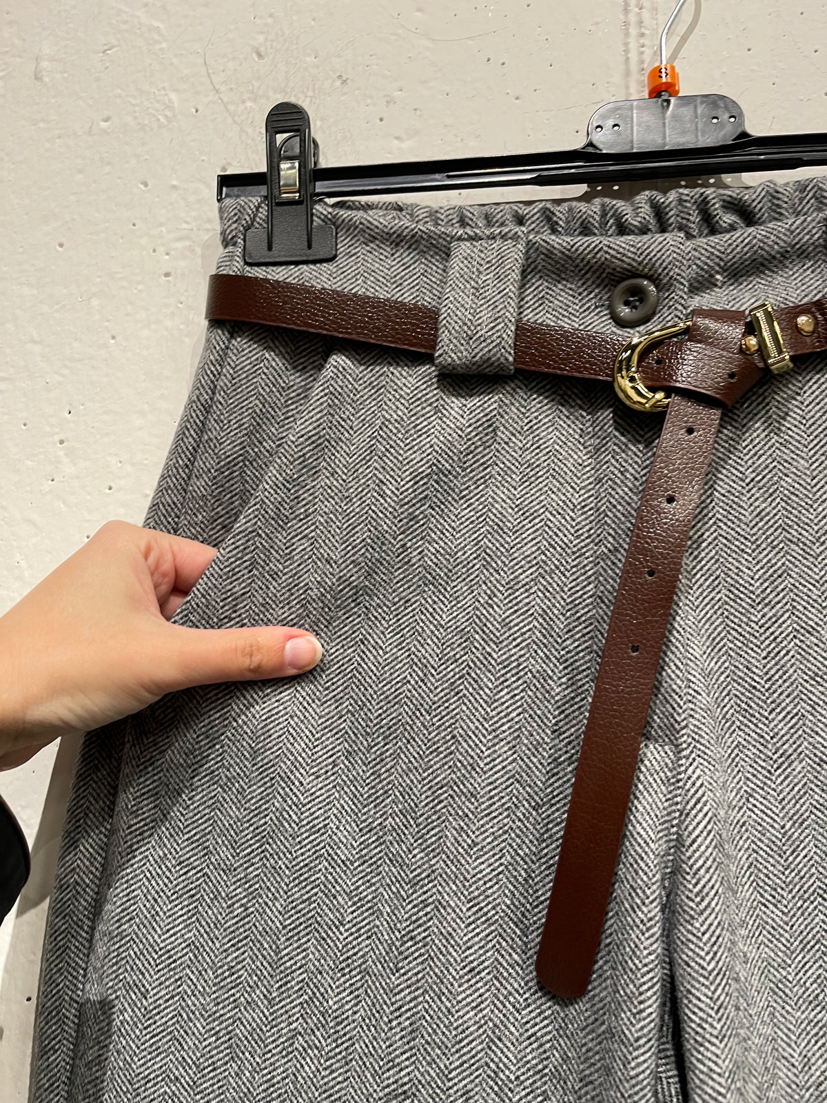 Pantalone a palazzo spina pesce