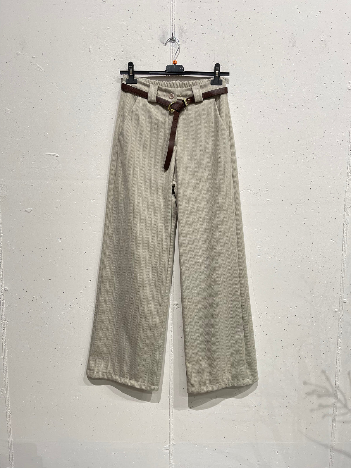 Pantalone a palazzo spina pesce