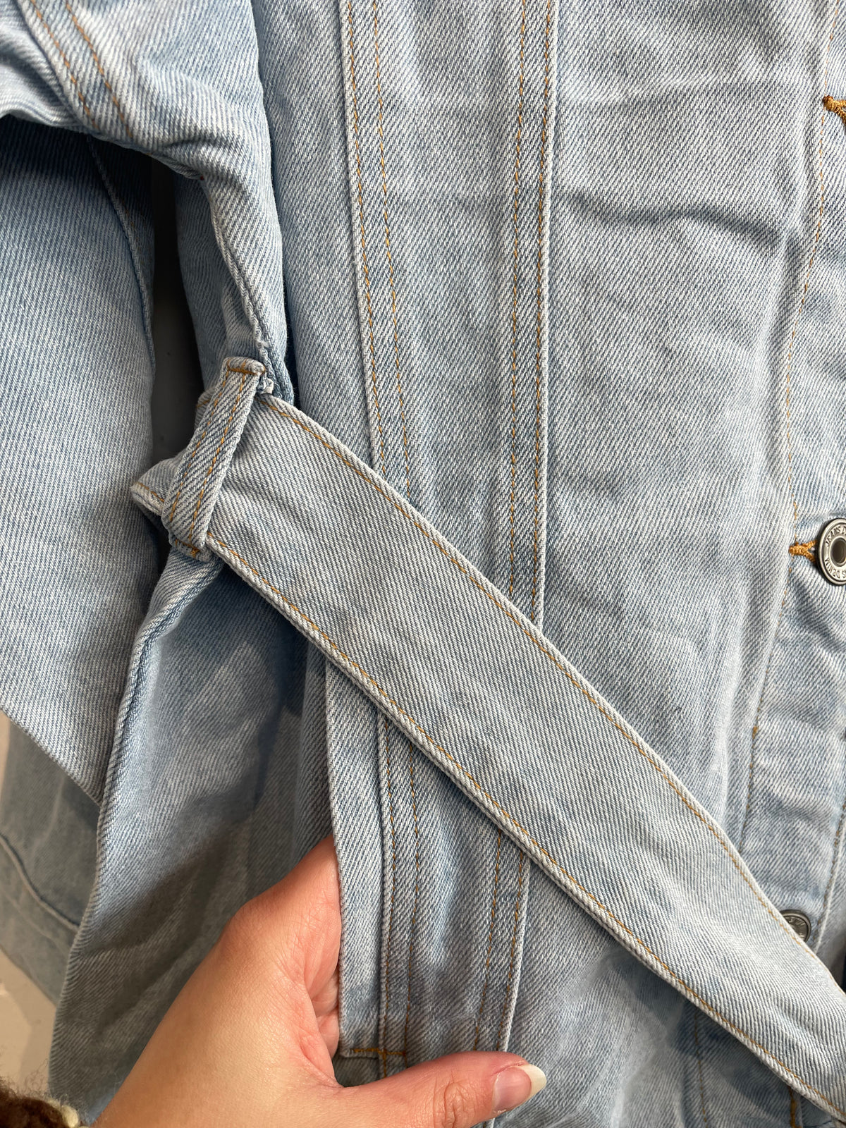Giacca in denim con cintura