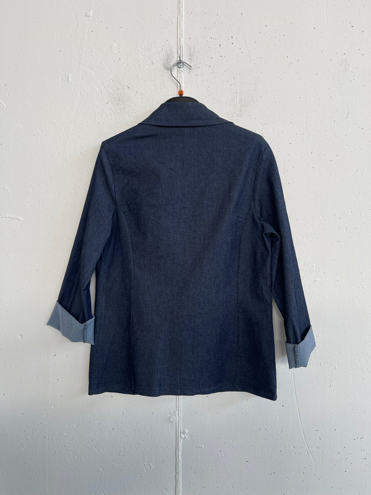 Giacca di tela jeans con con bottone