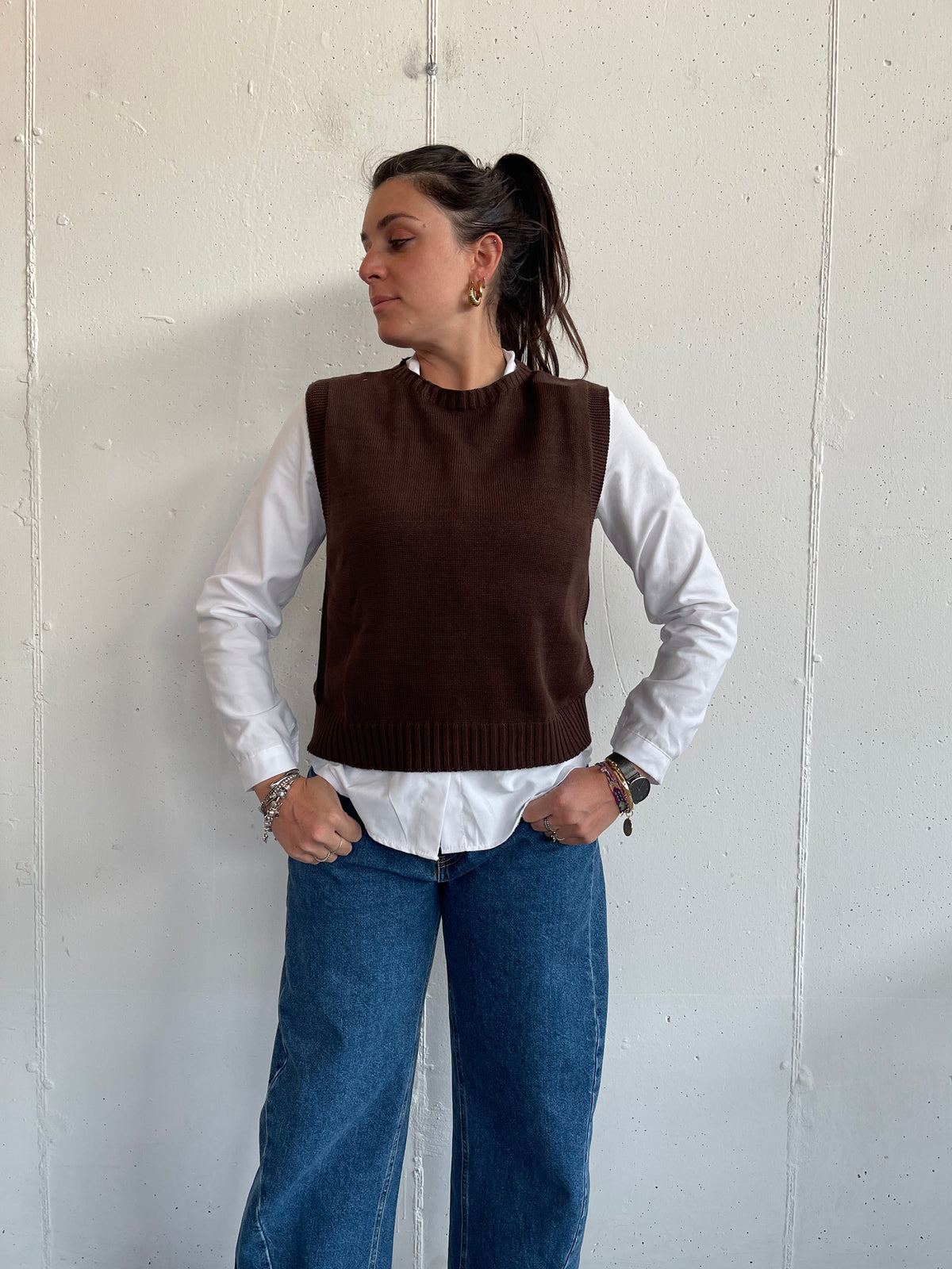 Gilet in cotone basic