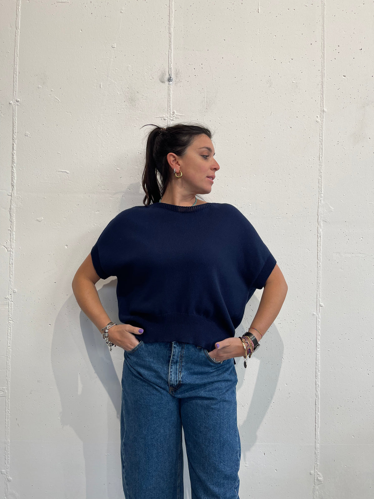 Pull over con manica 3/4