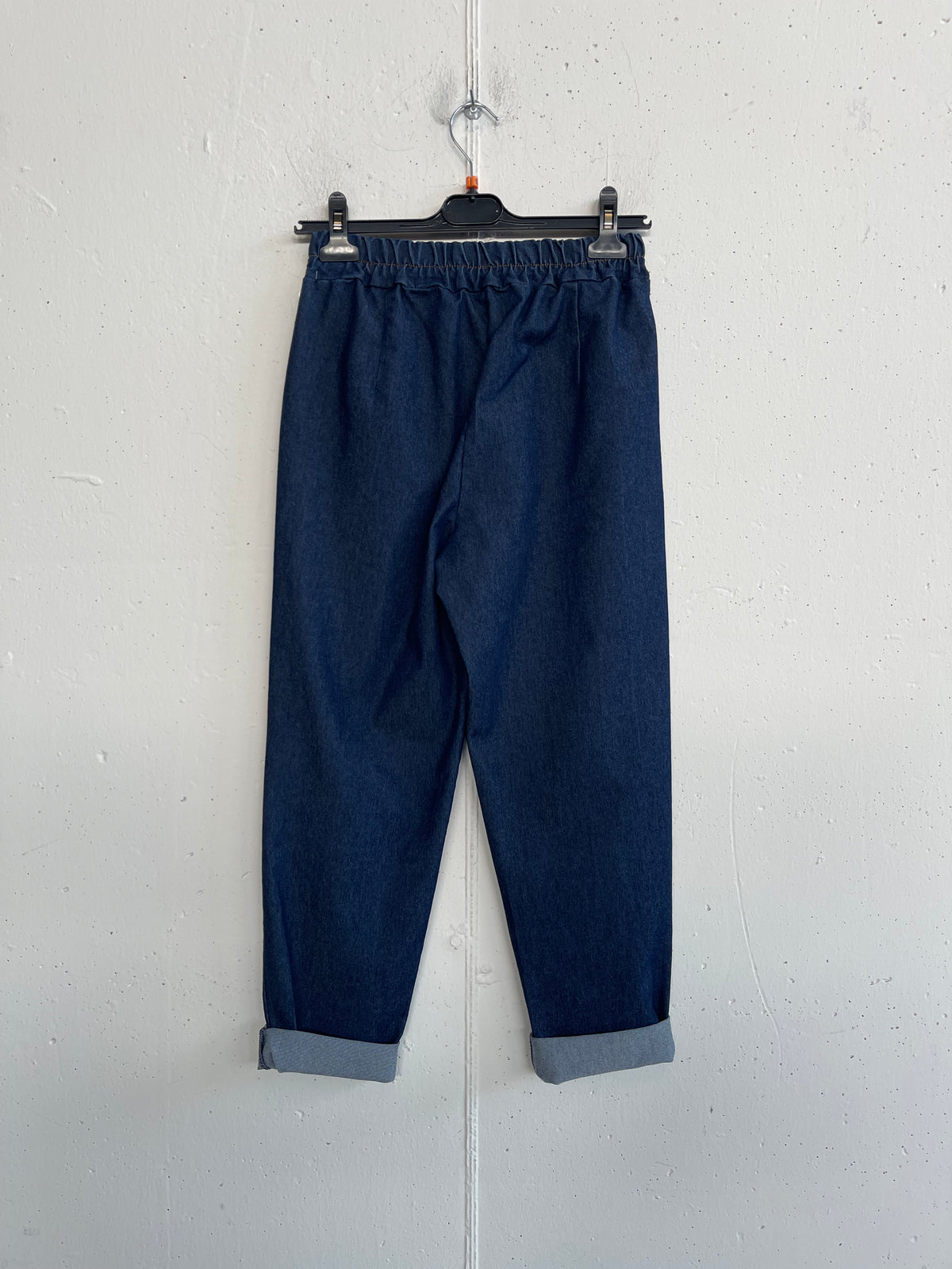 Pantalone tela jeans vestibilità a balloon