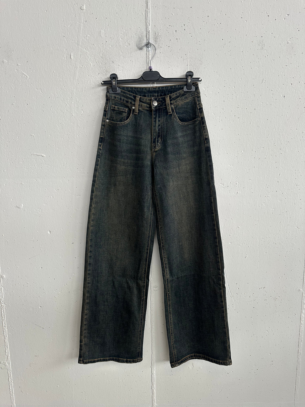 Jeans palazzo lavaggio thè