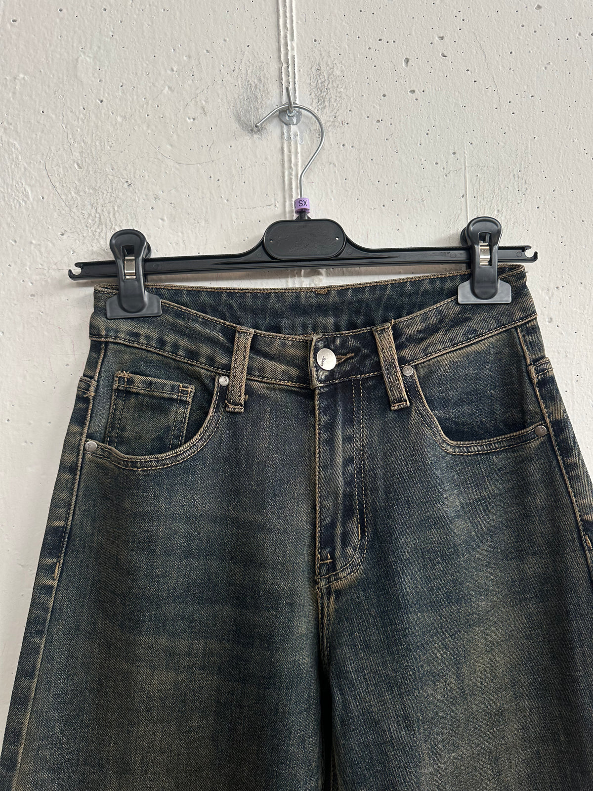 Jeans palazzo lavaggio thè