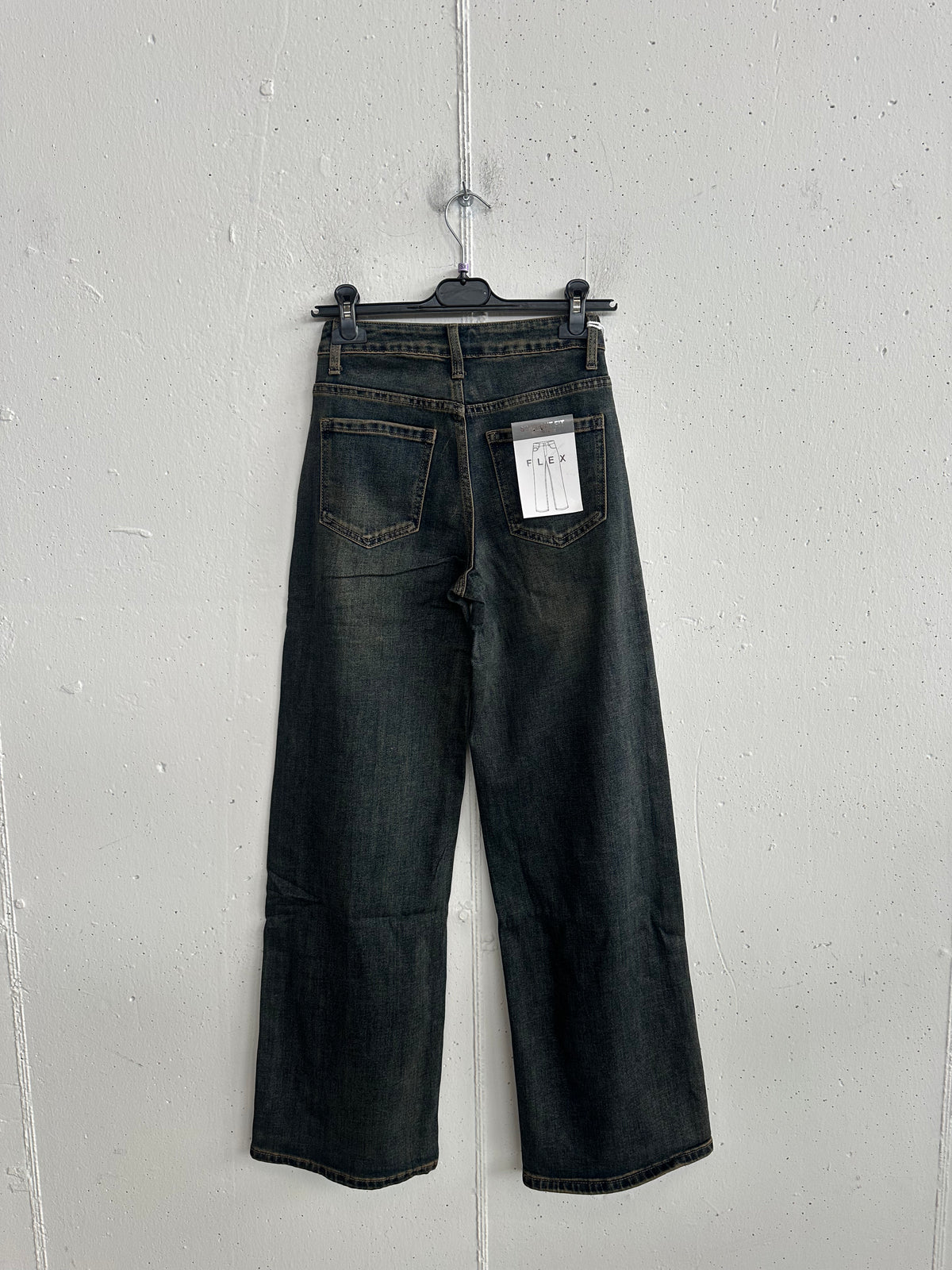 Jeans palazzo lavaggio thè
